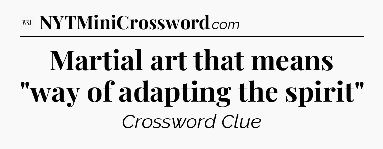 Martial art that means 