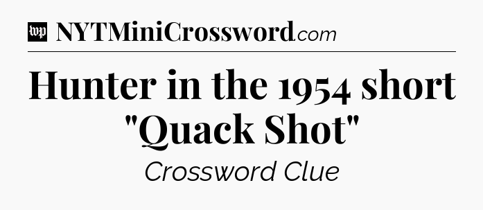 Hunter in the 1954 short 