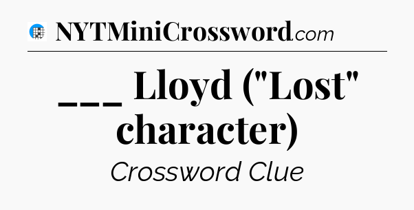 ___ Lloyd (