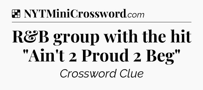 Solution: R&B group with the hit 