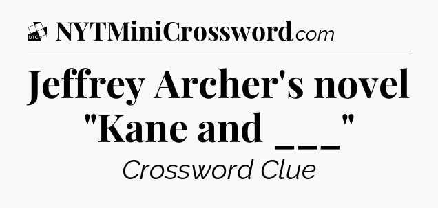 Jeffrey Archer's novel 