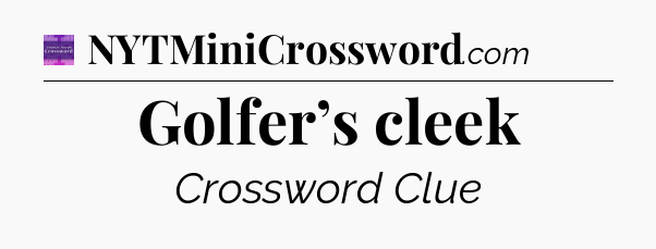 Golfer’s cleek - Thomas Joseph Crossword
