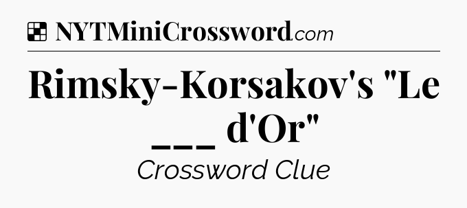 Solution: Rimsky-Korsakov's 