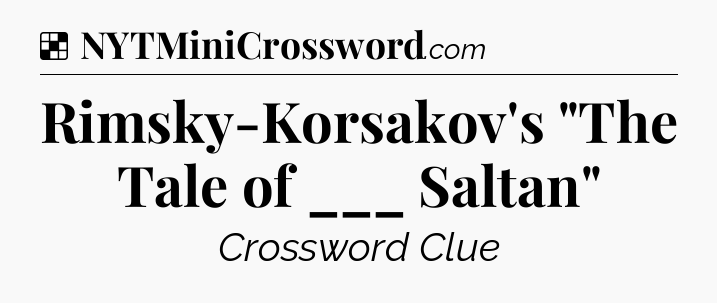 Solution: Rimsky-Korsakov's 