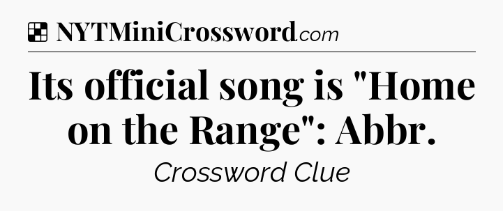 Solution: Its official song is 