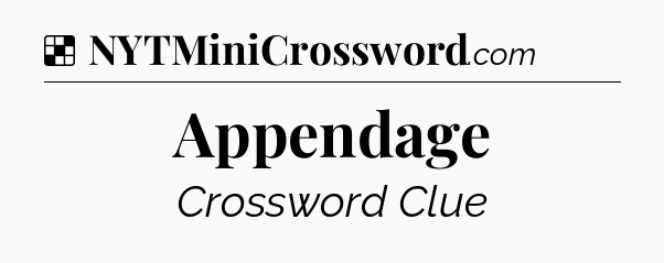 Solution: Appendage - NYT Crossword