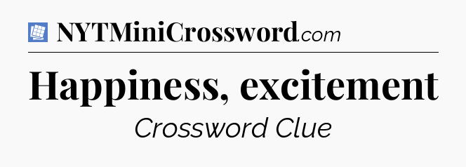 Happiness, excitement Puzzle Page Crossword Clue
