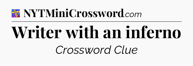 Writer with an inferno Codycross