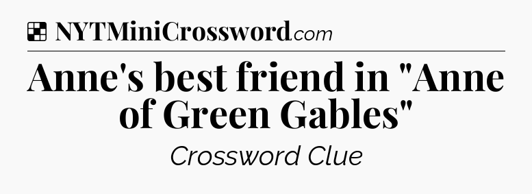 Solution: Anne's best friend in 