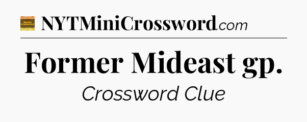 Former Mideast gp - Eugene Sheffer Crossword