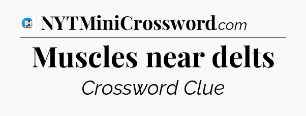 Muscles near delts Crossword Clue