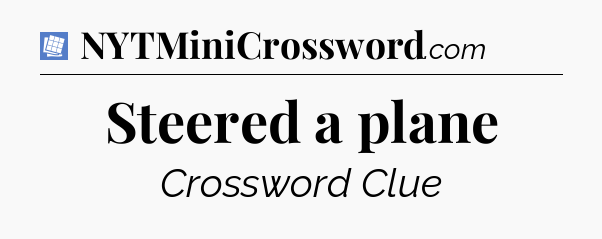 Steered a plane Puzzle Page Crossword Clue