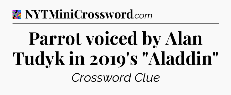 Parrot voiced by Alan Tudyk in 2019's 