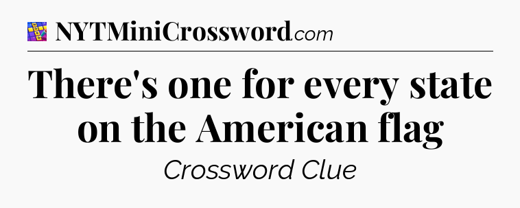 There's one for every state on the American flag Codycross