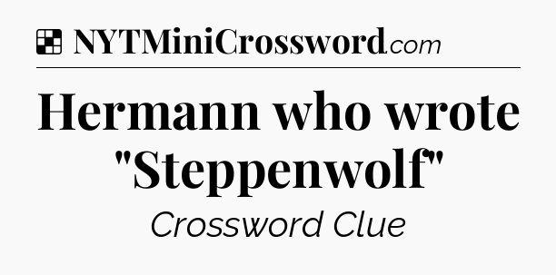 Solution: Hermann who wrote 