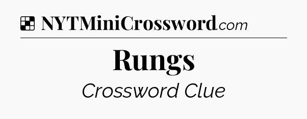 Solution: Rungs - NYT Crossword