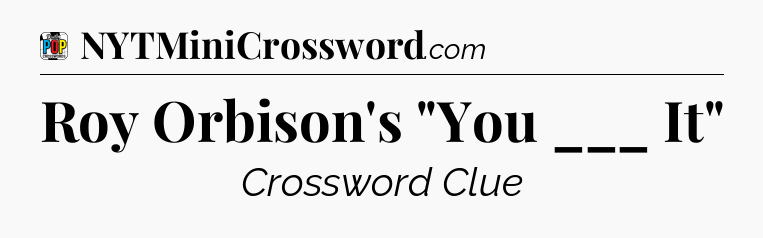 Roy Orbison's 