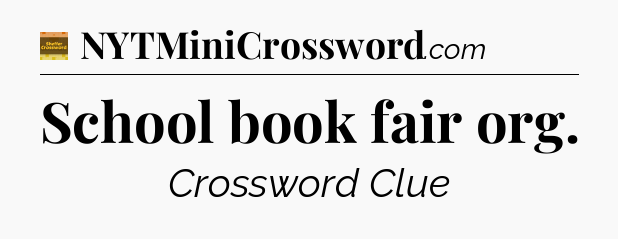 School book fair org - Eugene Sheffer Crossword