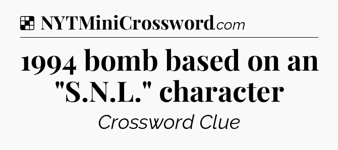 Solution: 1994 bomb based on an 