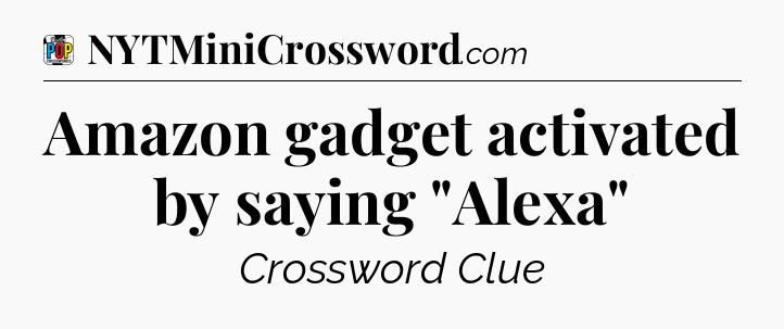 Amazon gadget activated by saying 