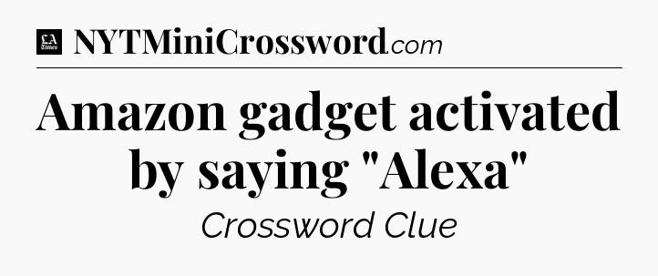 Amazon gadget activated by saying 