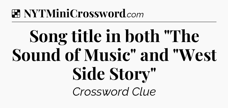 Solution: Song title in both 