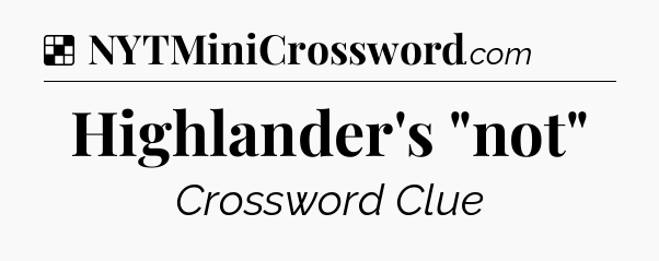 Solution: Highlander's 