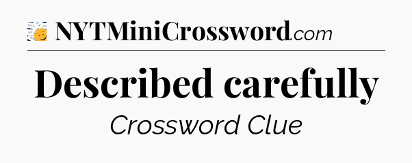 Described carefully - 7 Little Words