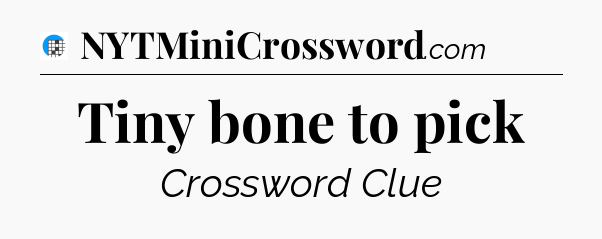 Tiny bone to pick Crossword Clue