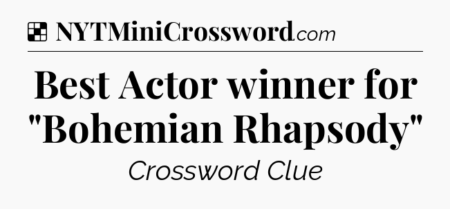 Solution: Best Actor winner for 