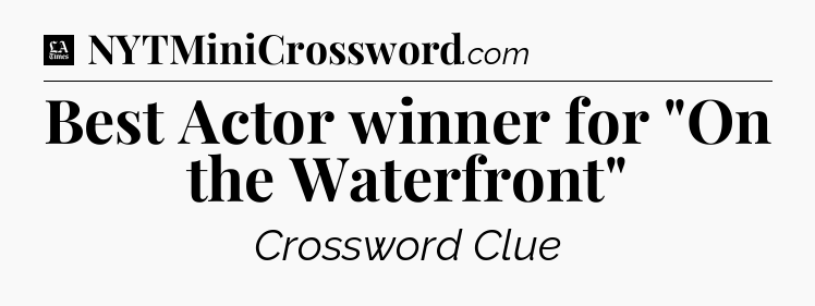 Best Actor winner for 