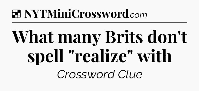 Solution: What many Brits don't spell 