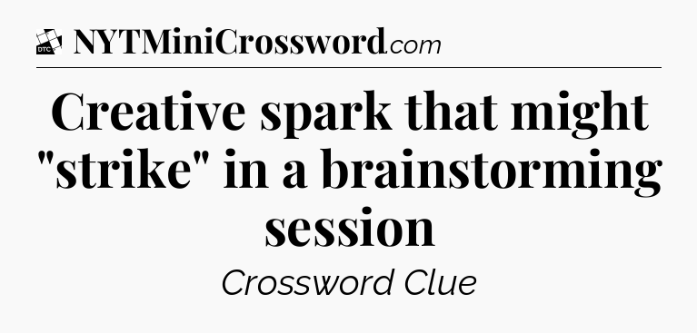 Creative spark that might 