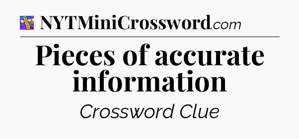 Pieces of accurate information Codycross