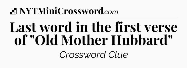 Solution: Last word in the first verse of 