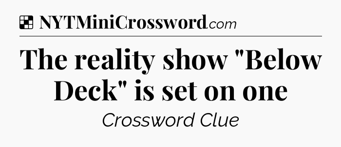 Solution: The reality show 
