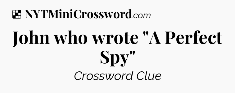 Solution: John who wrote 