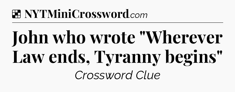 Solution: John who wrote 