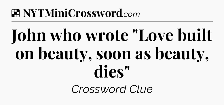 Solution: John who wrote 