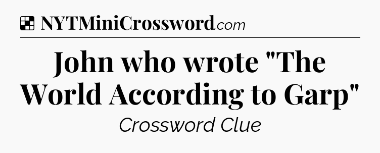 Solution: John who wrote 