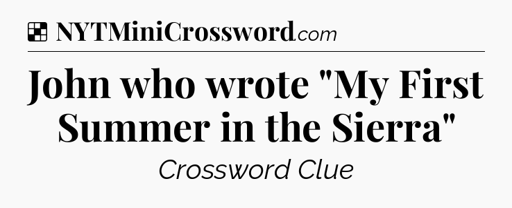 Solution: John who wrote 