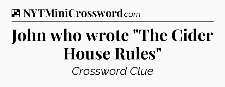 Solution: John who wrote 