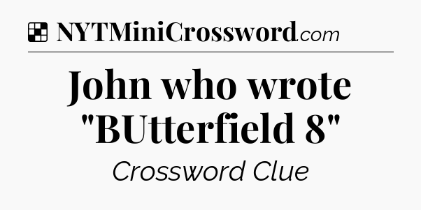 Solution: John who wrote 