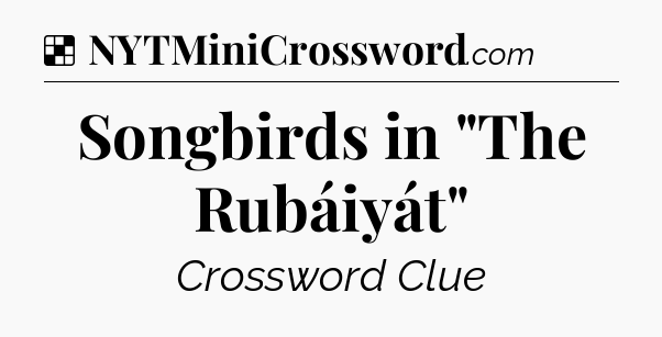 Solution: Songbirds in 
