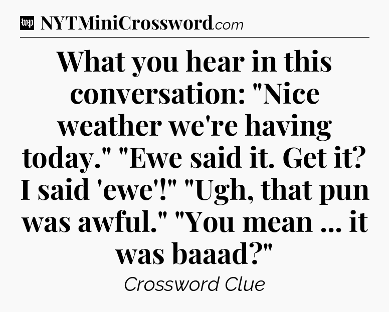 What you hear in this conversation: 