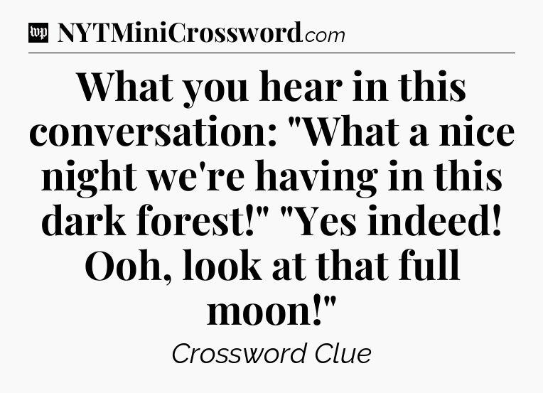 What you hear in this conversation: 