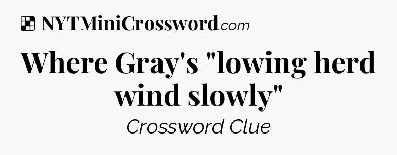 Solution: Where Gray's 