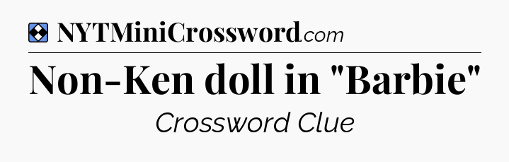 Solution: Non-Ken doll in 