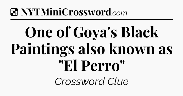 Solution: One of Goya's Black Paintings also known as 