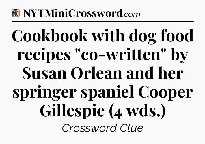 Cookbook with dog food recipes 